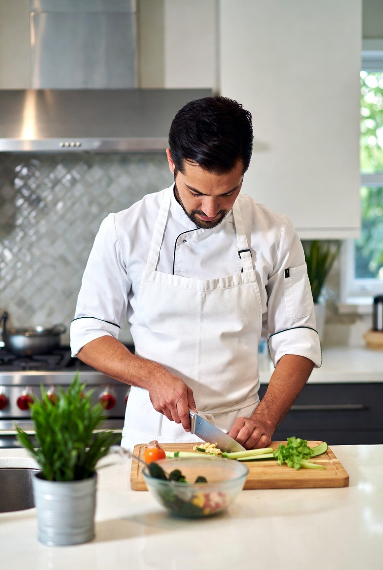 Private chef in Toronto preparing gourmet dining at home for Culinary Search Group clients