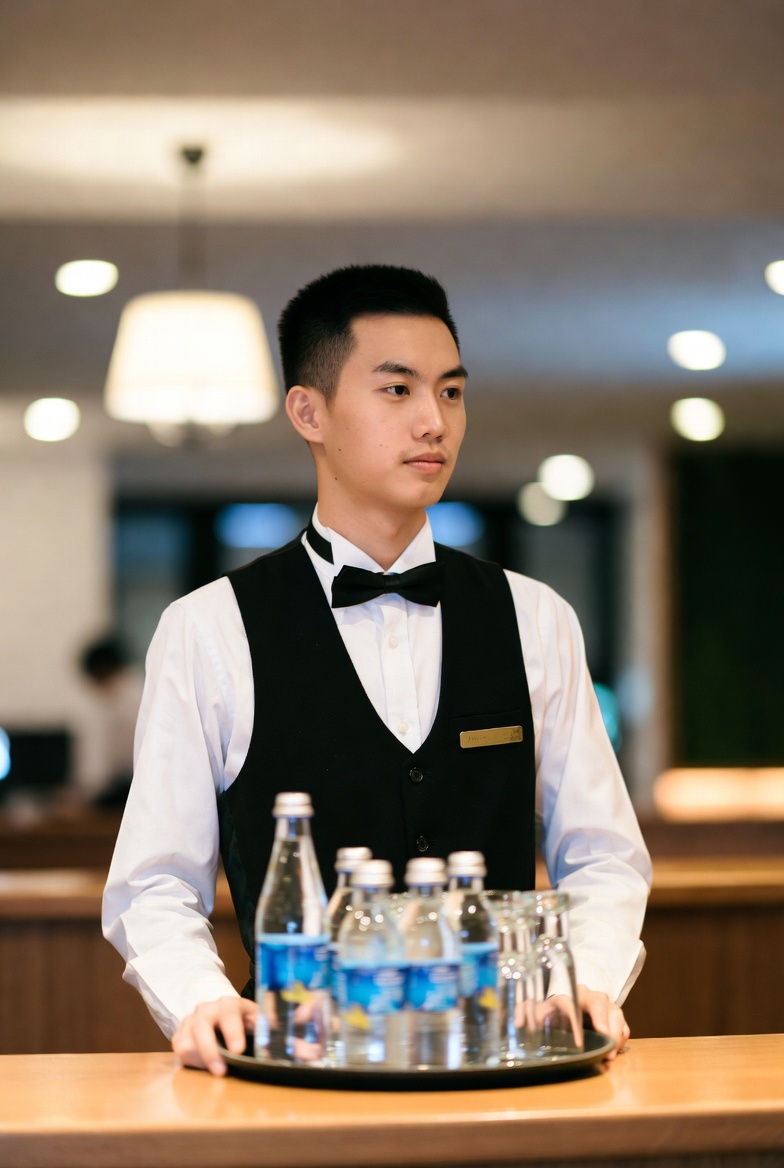 Servers Toronto professionally serving gourmet dishes at luxury events